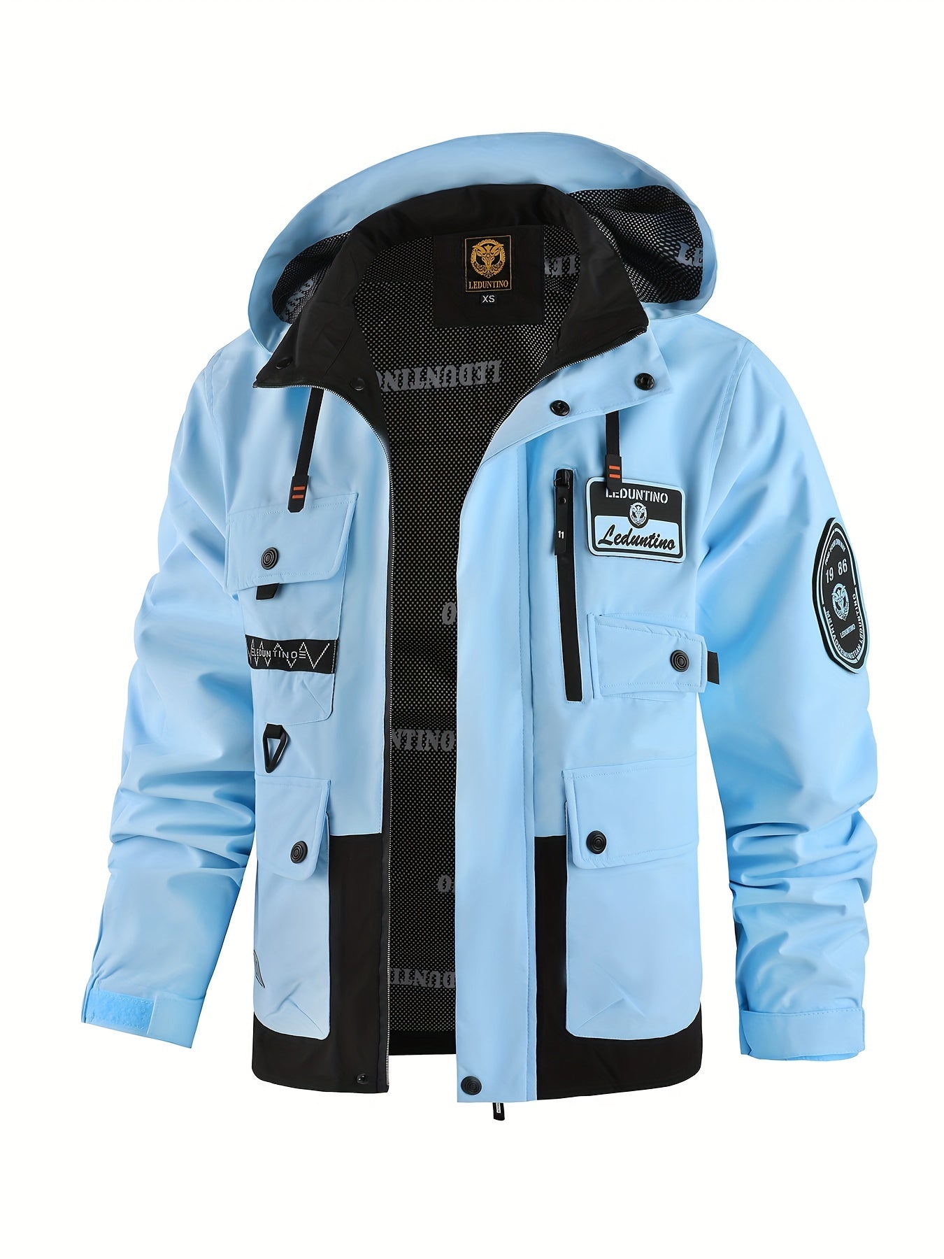 Neue Jacke für Herren Frühling/Herbst mit Kapuze, winddichte, warme Sturmjacke