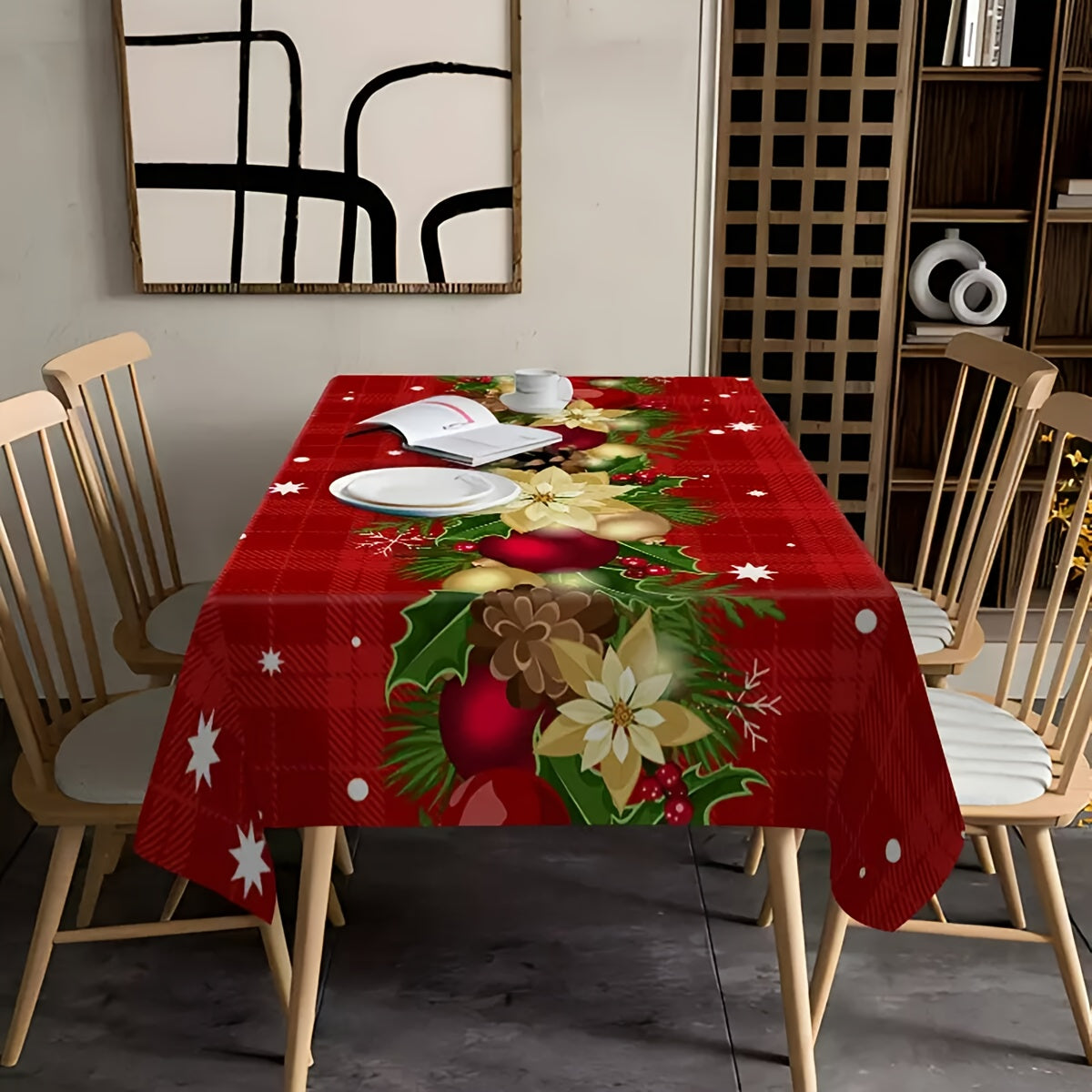 Tischdecke „Weihnachtsstimmung“ – pflegeleicht, flecken- und ölabweisend