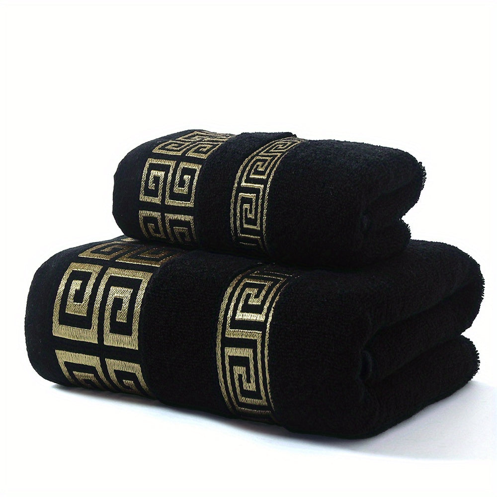 Luxuriöses 2-teiliges Handtuchset, 1 Handtuch und 1 Badetuch