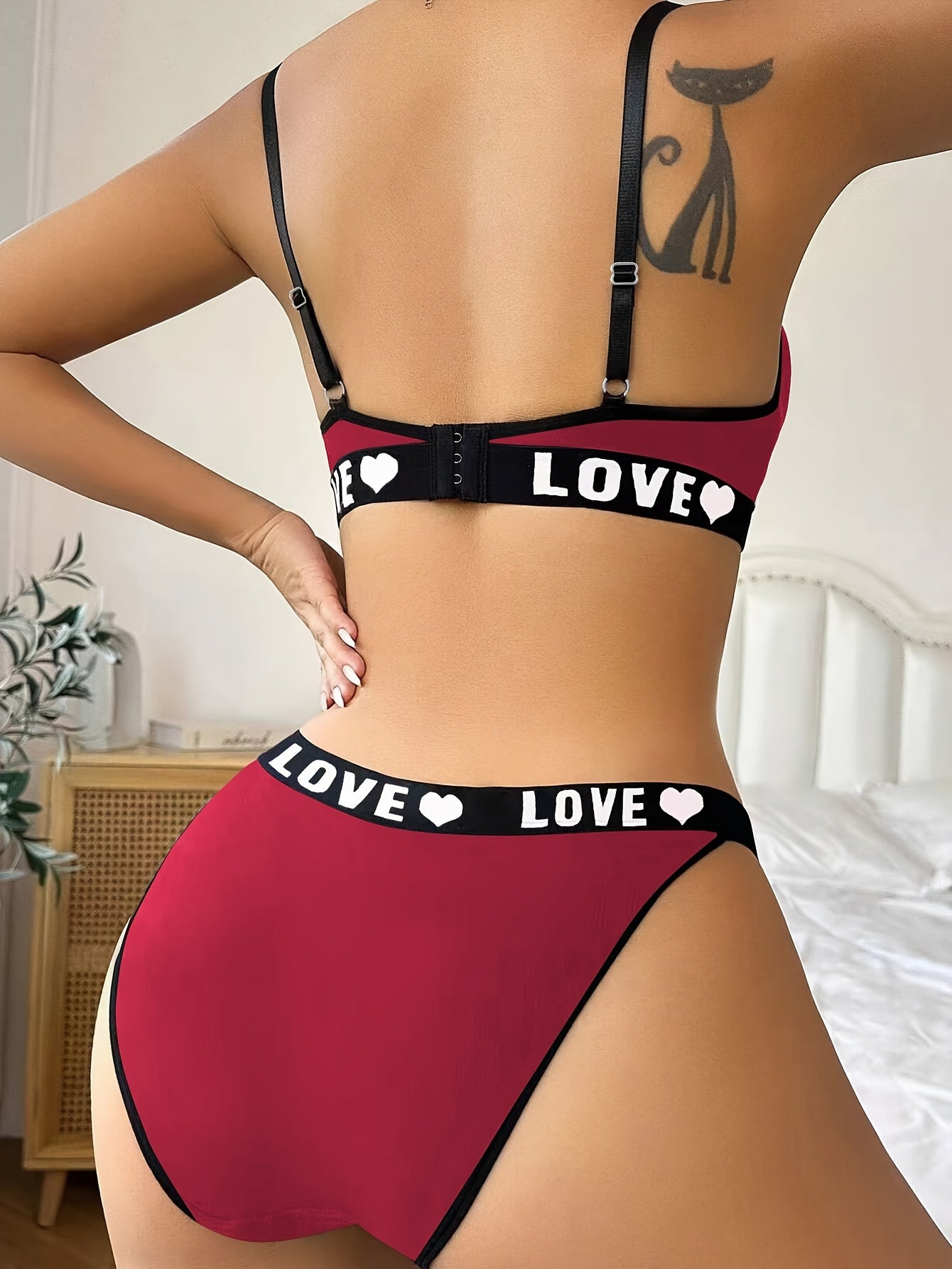 Sexy Lingerie Push Up BH - Unterhosen Set / Model Love