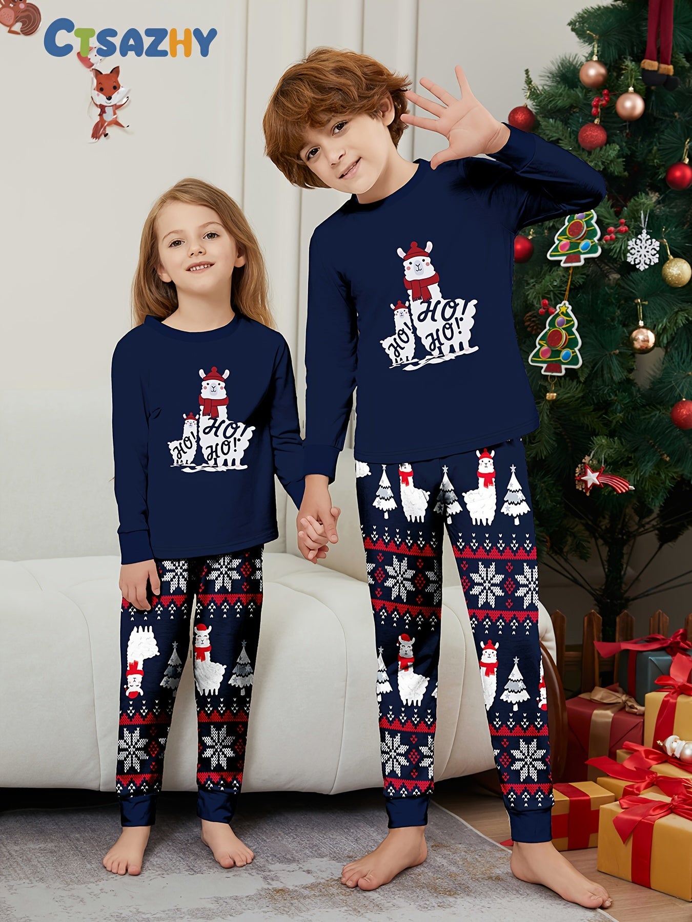 Gemütliches Weihnachts-Pyjama-Set für Erwachsene und Kinder