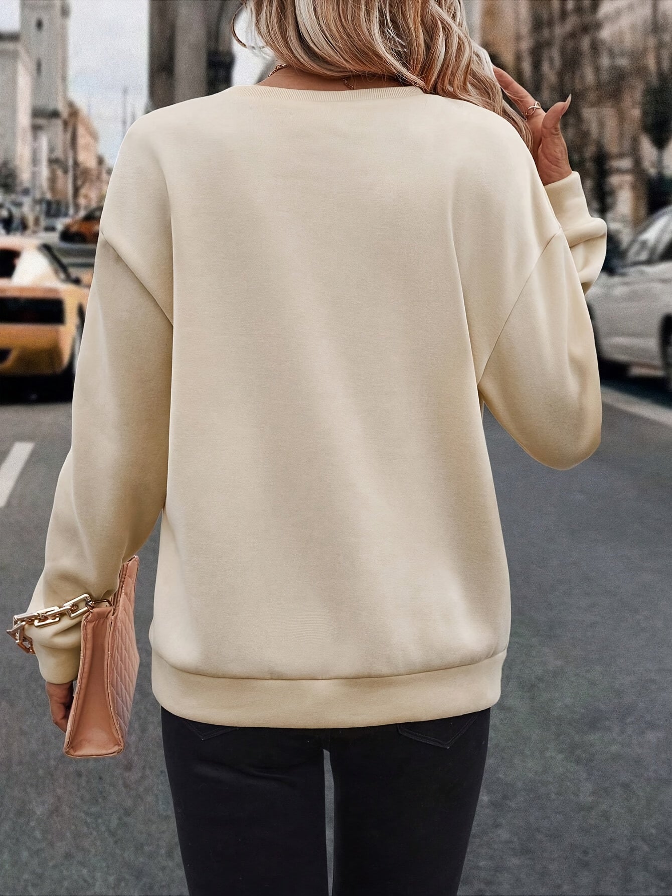 Pullover-Sweatshirt ,lässiges Langarm-Sweatshirt für Herbst und Winter