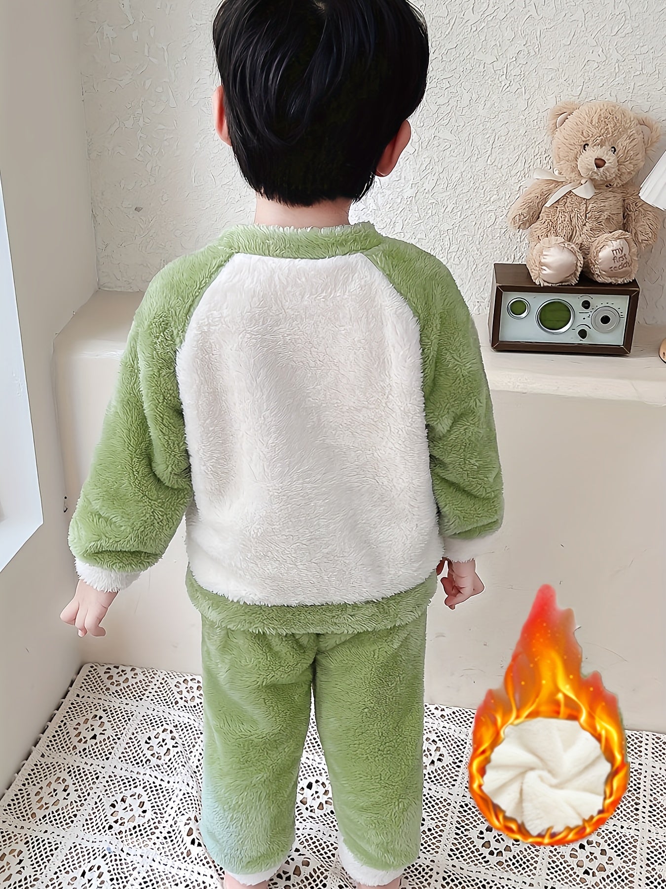 2-teiliges Jogging- Schlafanzug Set für Jungen Fleece bestickt