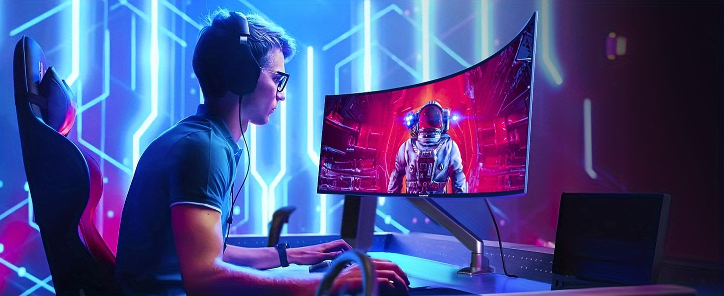 Gawfolk Curved Gaming Monitor 34 Zoll UWQHD 3440x1440P, 1500R Ultra Wide