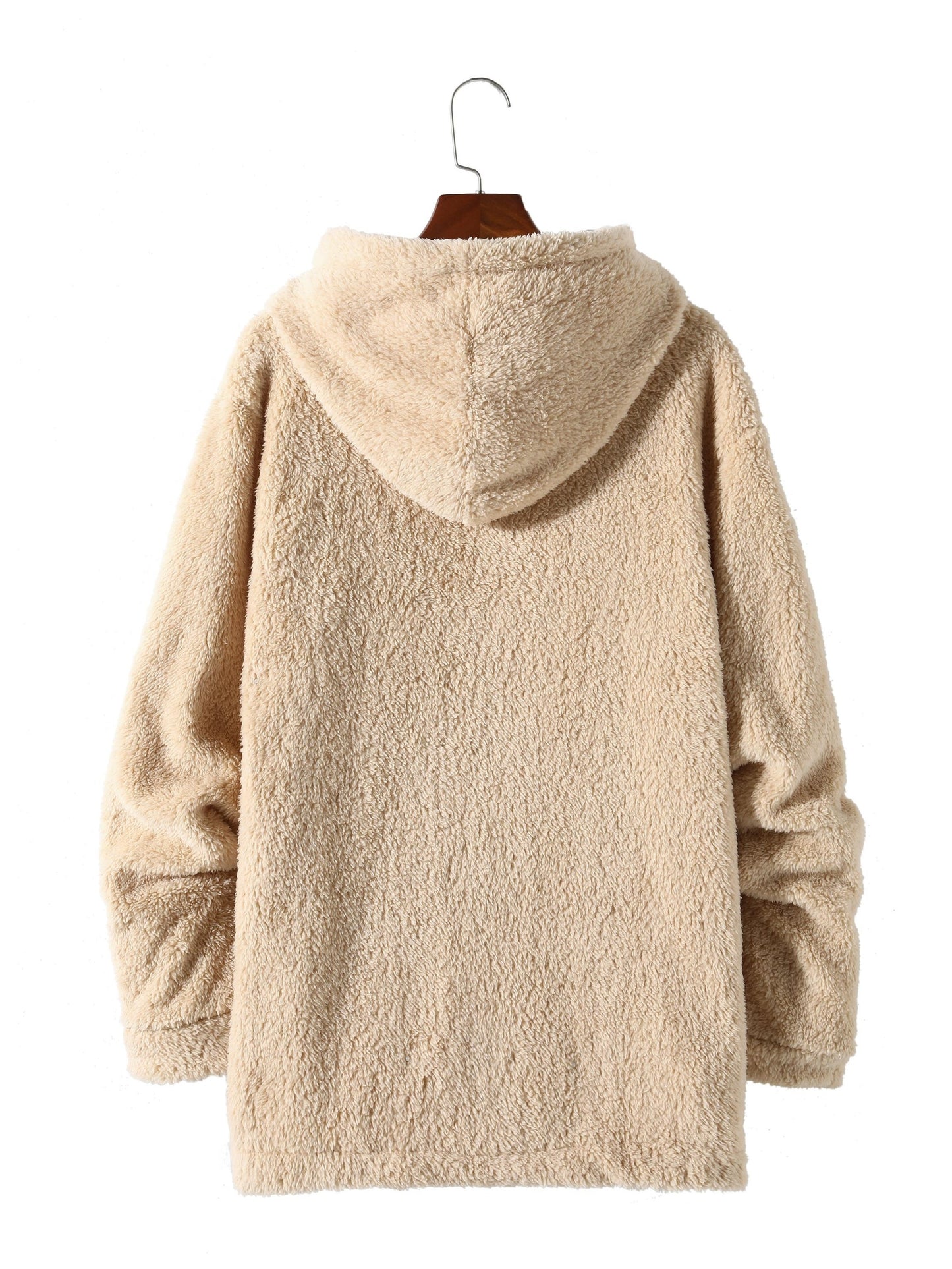 flauschige Hoodies für Herren, lässiger Snuddie-Pullover mit Kapuze und Kängurutasche