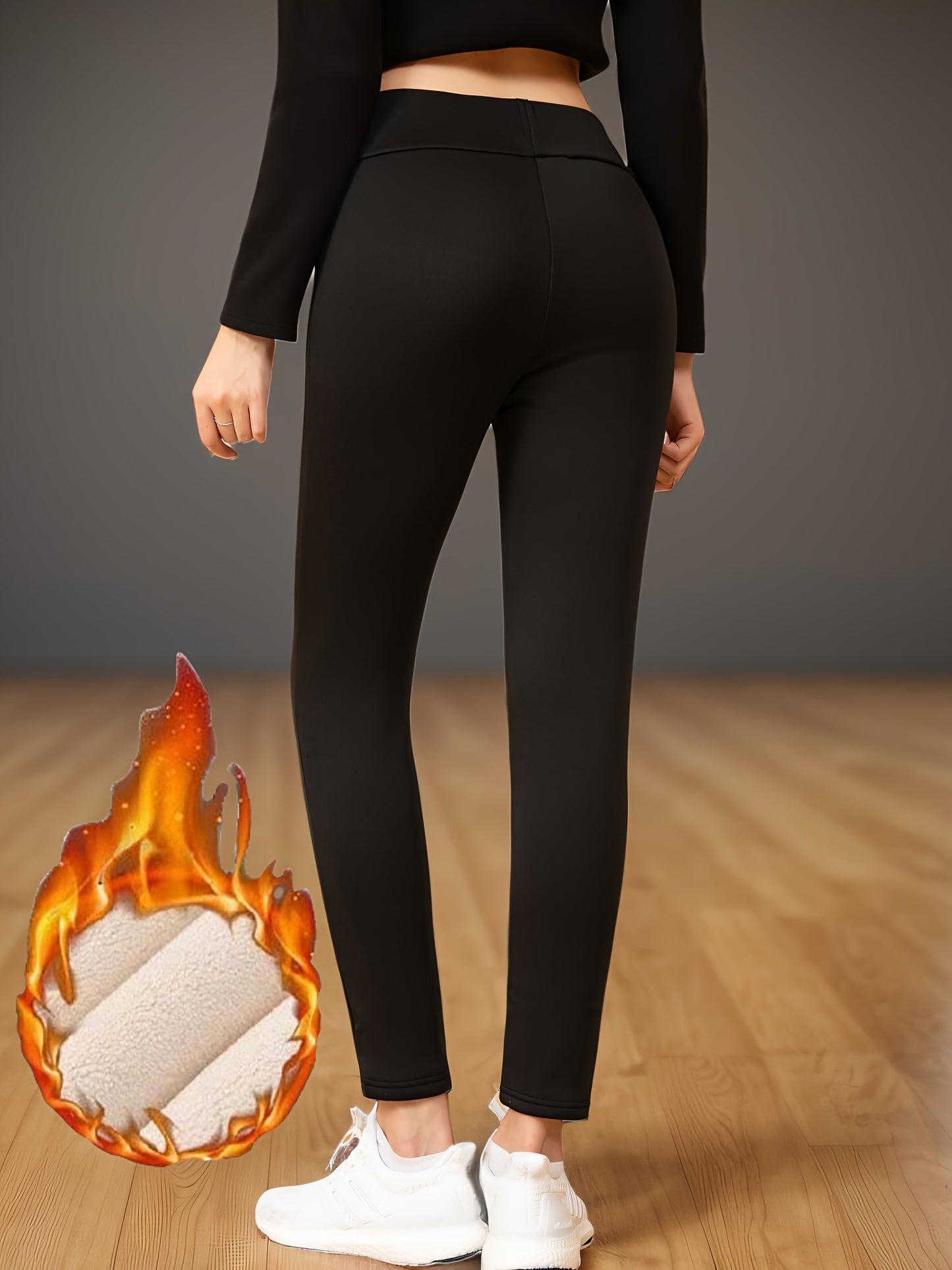 Herbst und Winter samtgepolsterte Leggings, Kälte- und Frostschutz, hohe Taille