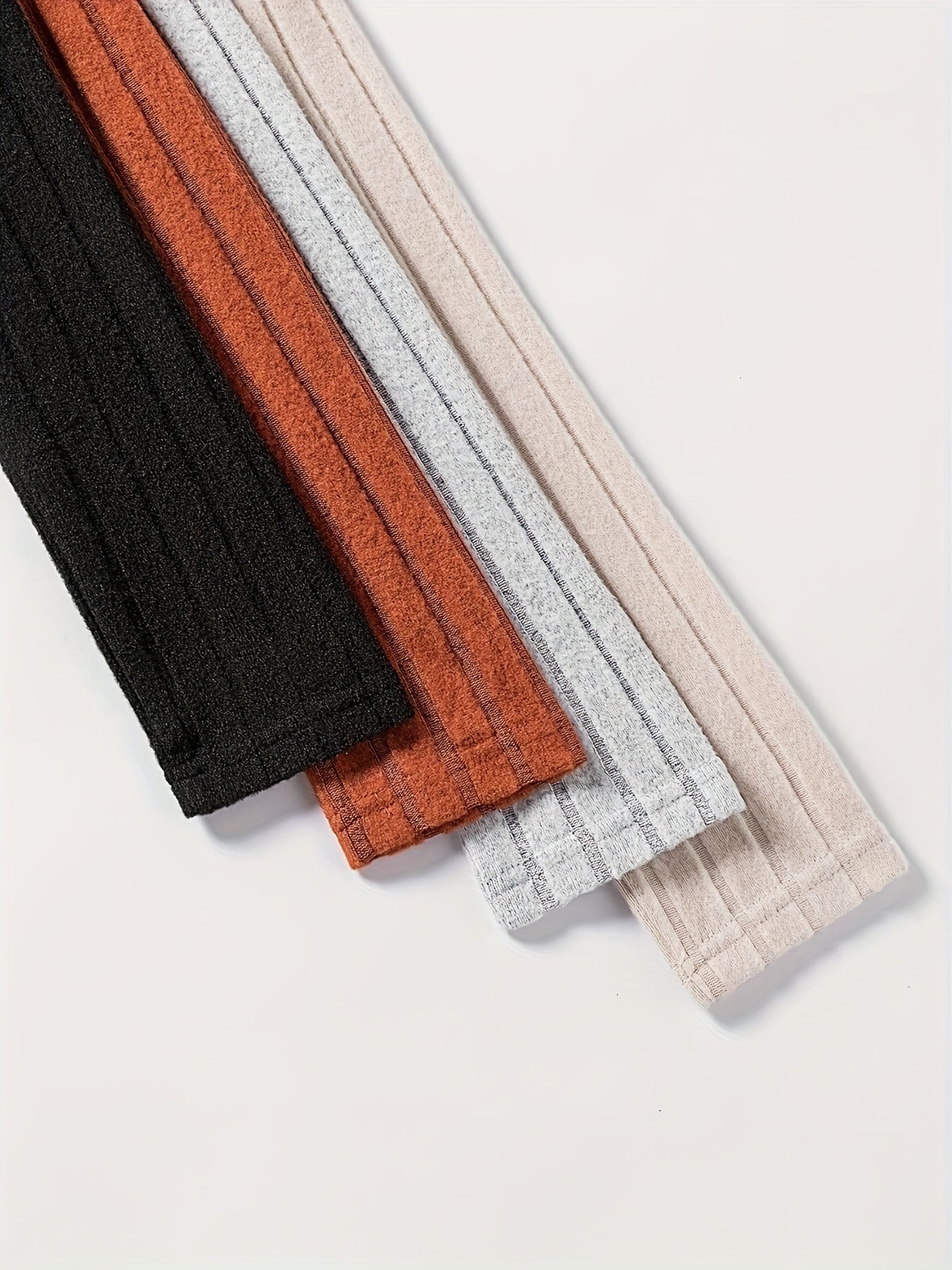 4-teiliges Langarm-Shirt mit Rollkragen Set