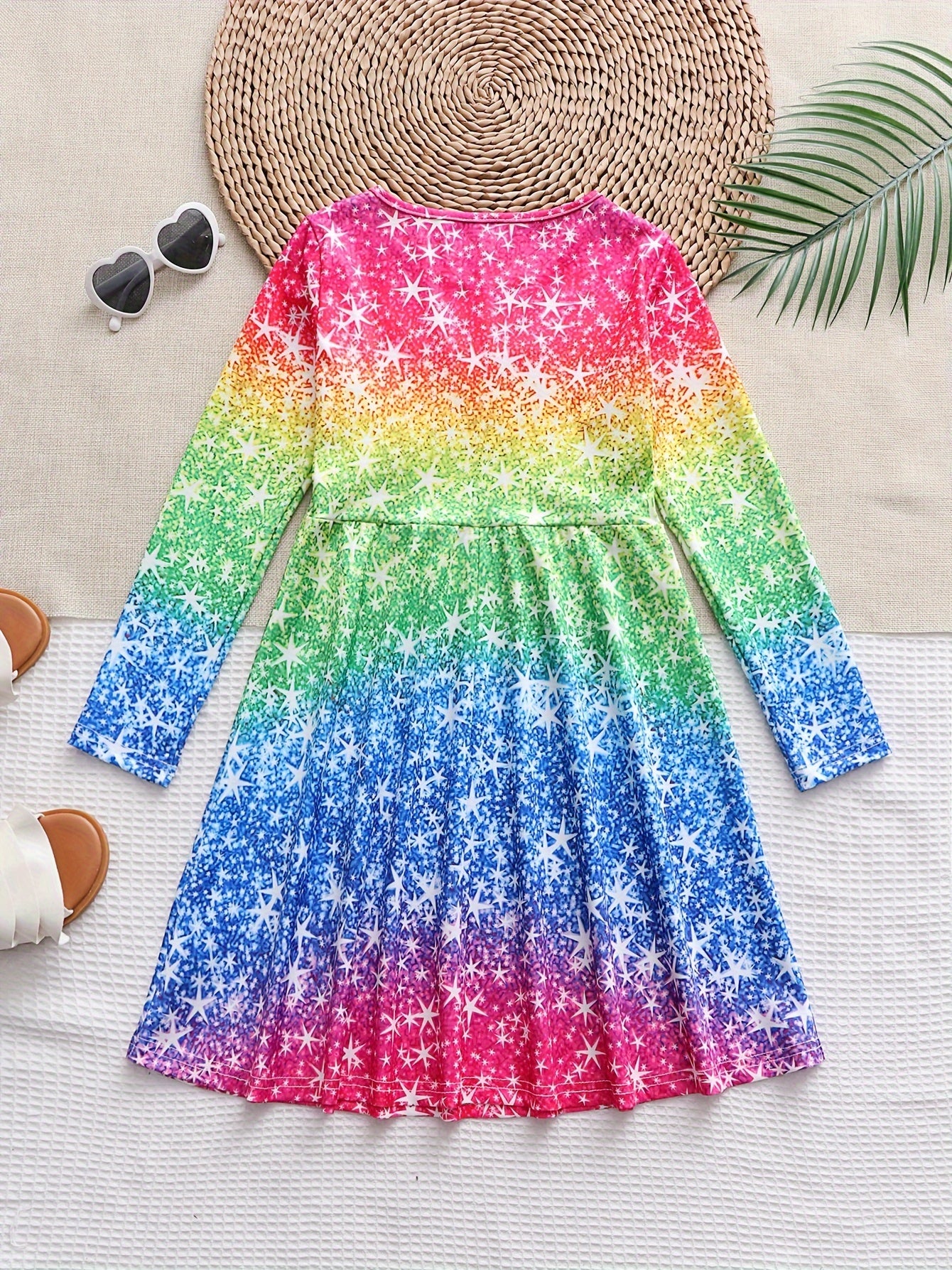 Spleißen Schneemann Langarm Kleid Mädchen Weihnachten / Prinzessin Herbst Winter