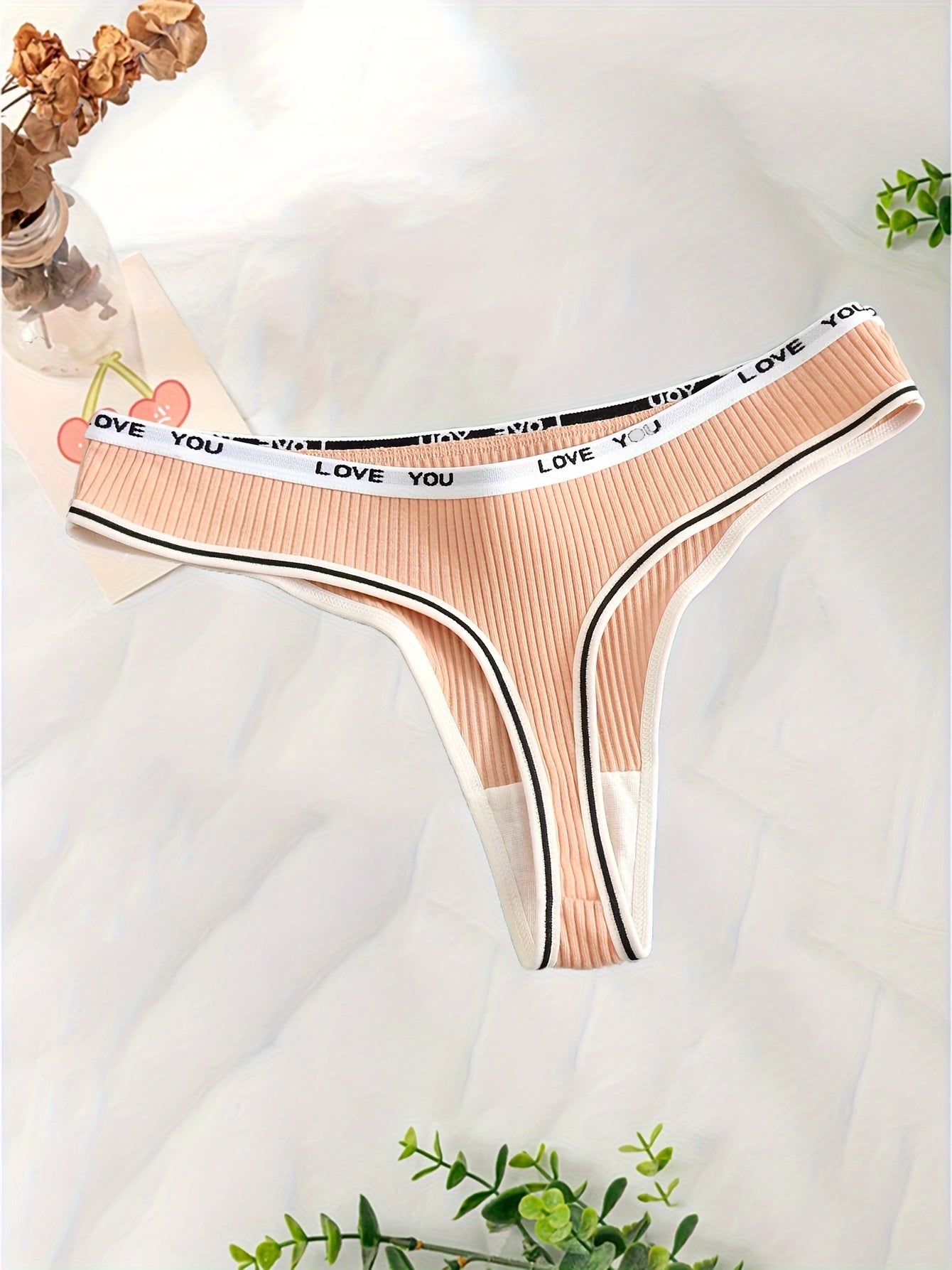 12 Stück sexy Low-Rise-Strings aus Baumwolle, atmungsaktiv