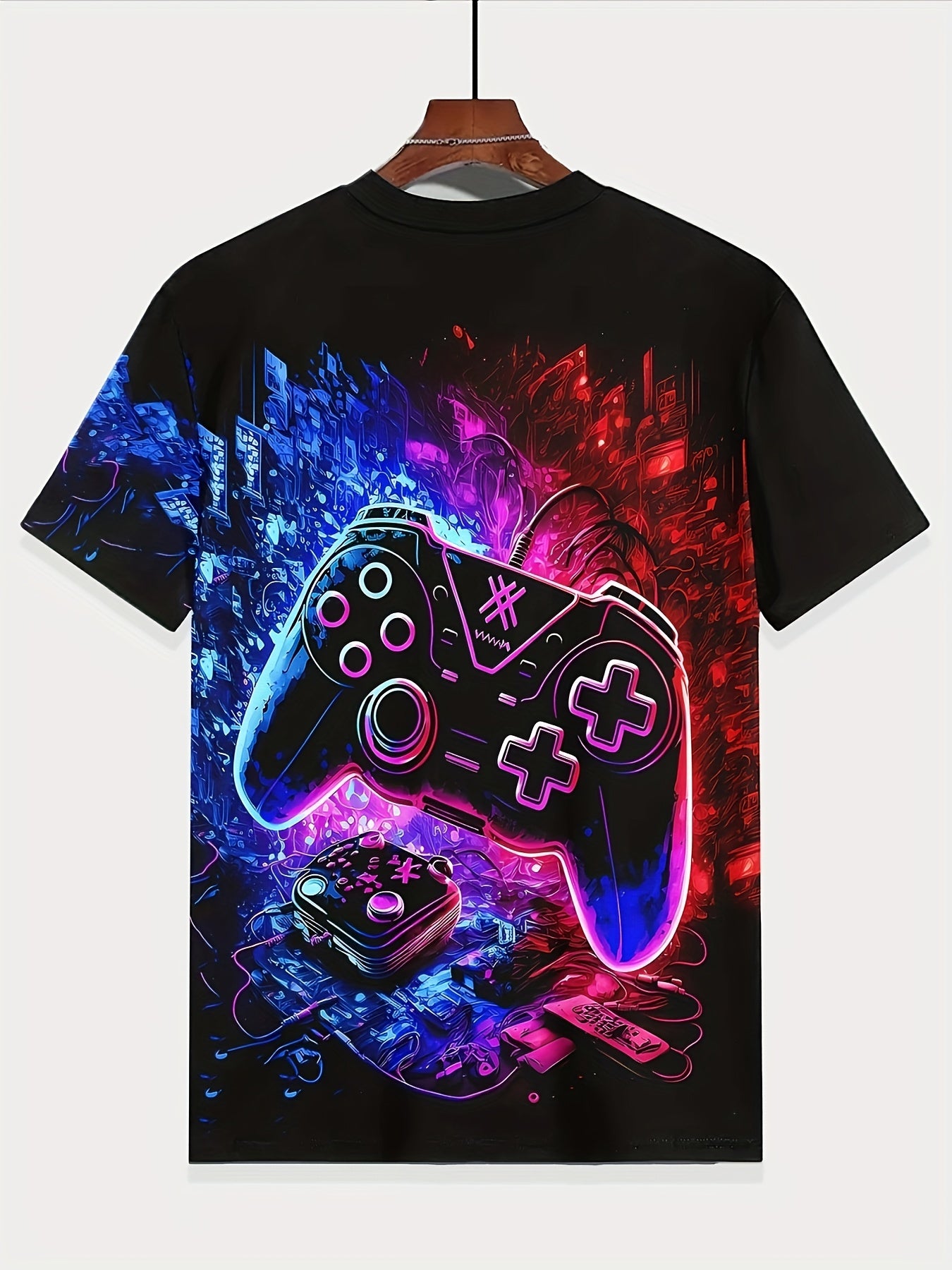 4-teiliges T-Shirt Set für Jungen mit 3D-Druck Game Controller, kurzärmlige T-Shirts
