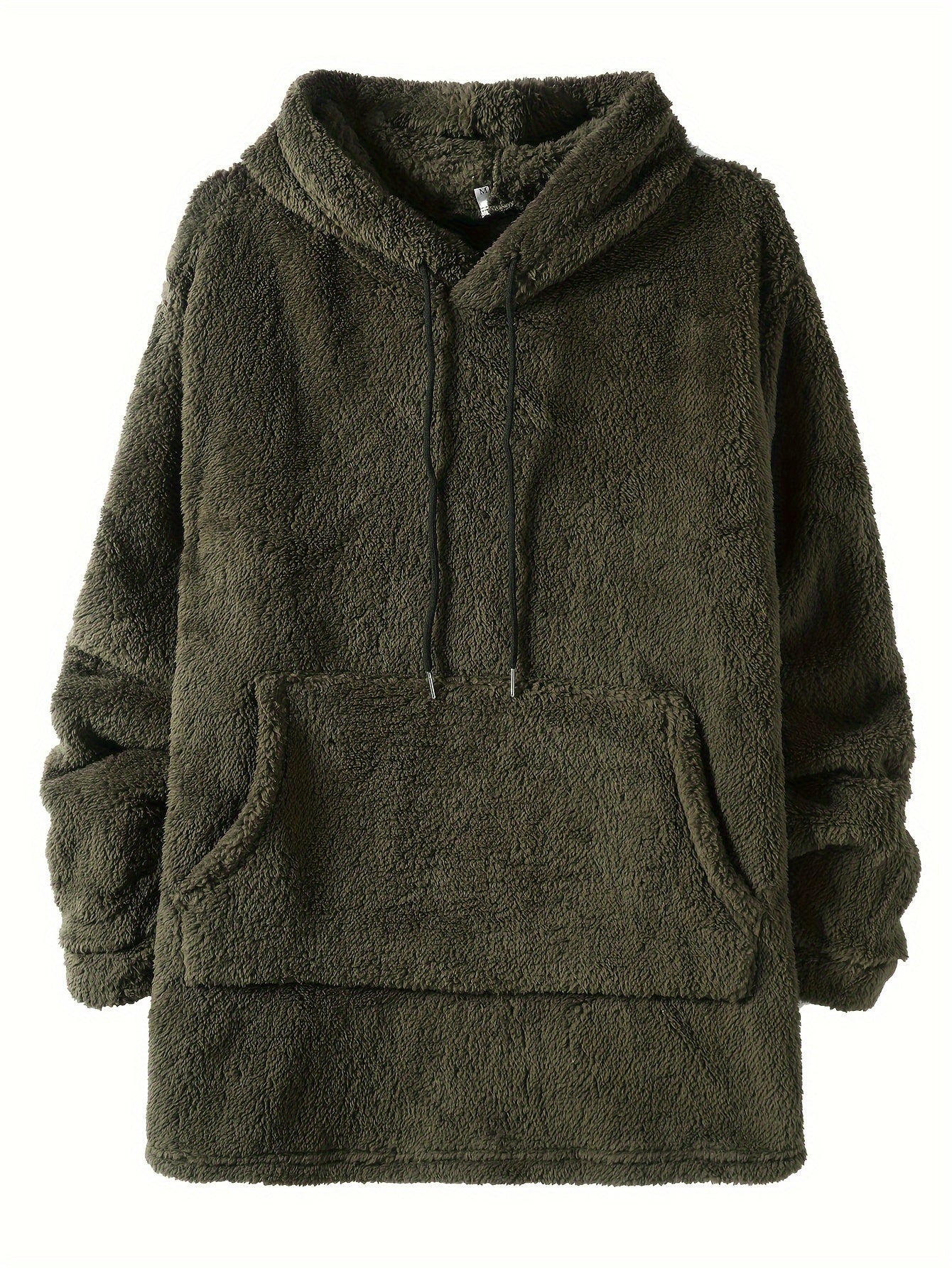 flauschige Hoodies für Herren, lässiger Snuddie-Pullover mit Kapuze und Kängurutasche