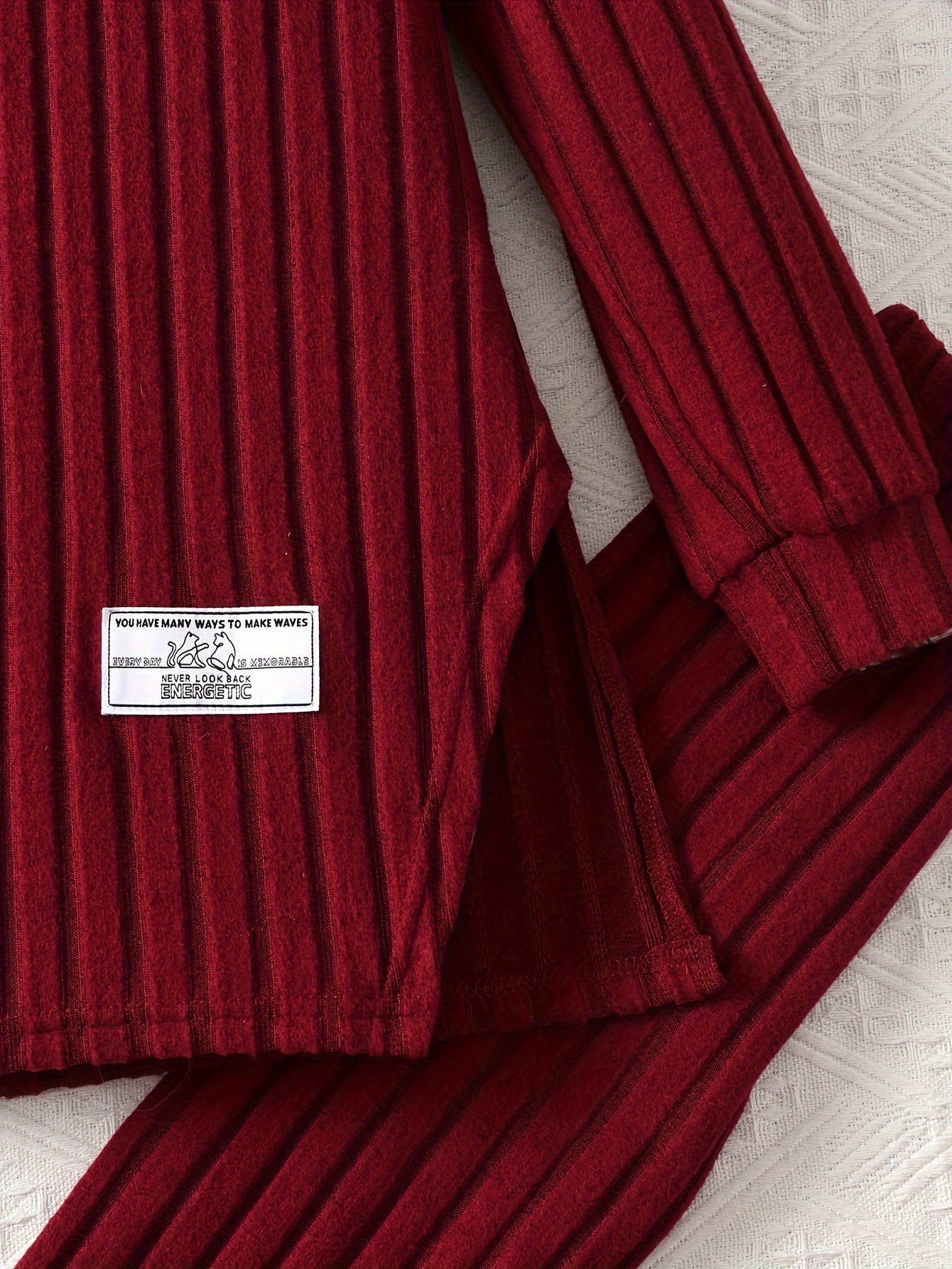 2-teiliges Set für Mädchen, Langarm-Kapuzenpullover und dehnbare Hose