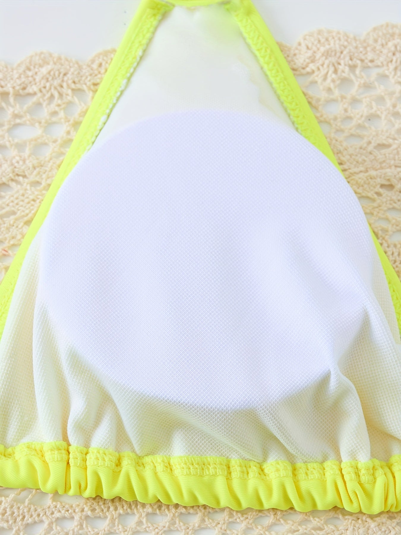 2-teiliges Bikini-Set mit Neckholder und Kettengliedern und Bindeband
