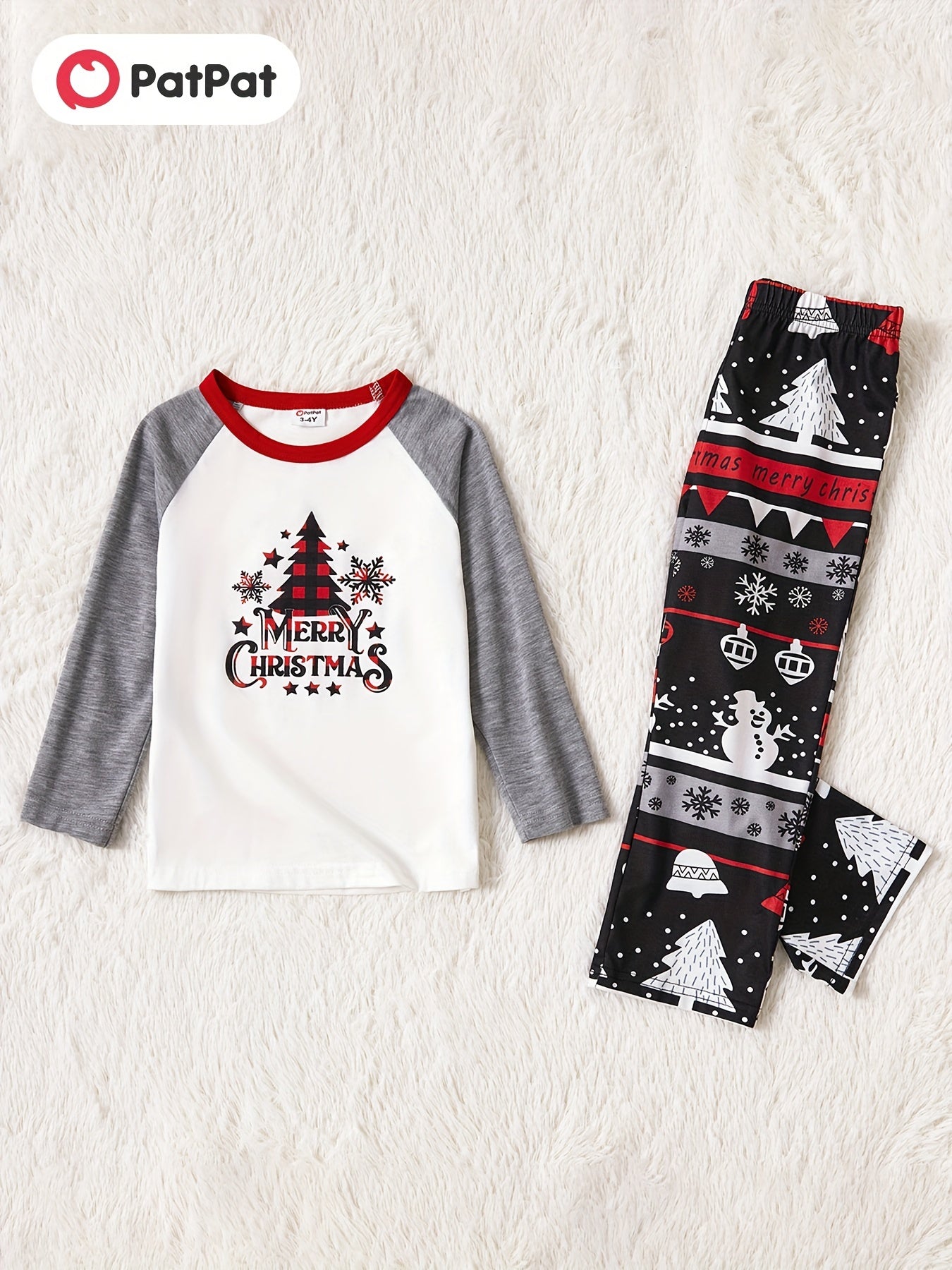 PatPat Weihnachts-Schlafanzug-Familien-Set