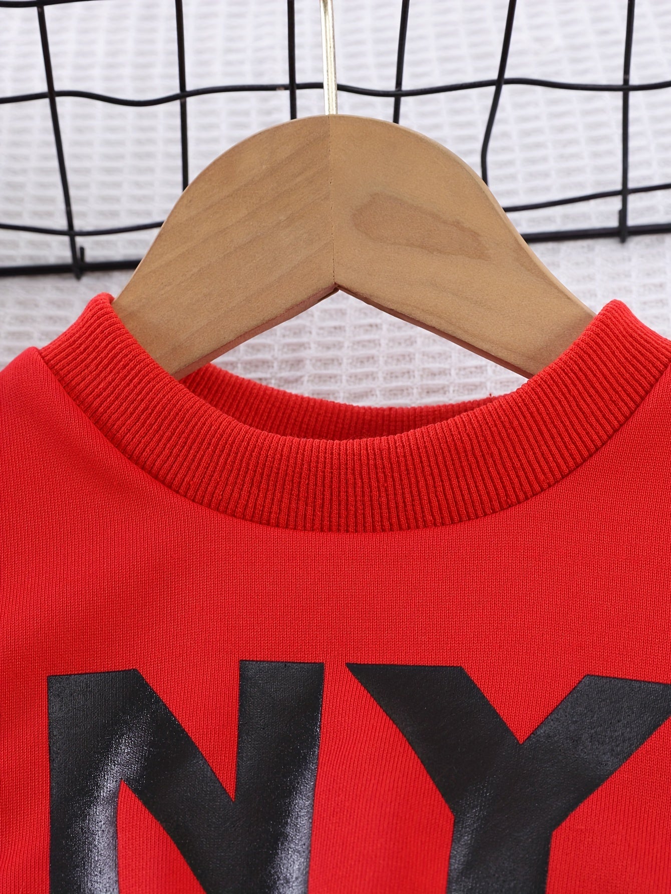 Einfarbige Outfits für Mädchen, 2-teilig, Pullover + Hose mit weitem Bein
