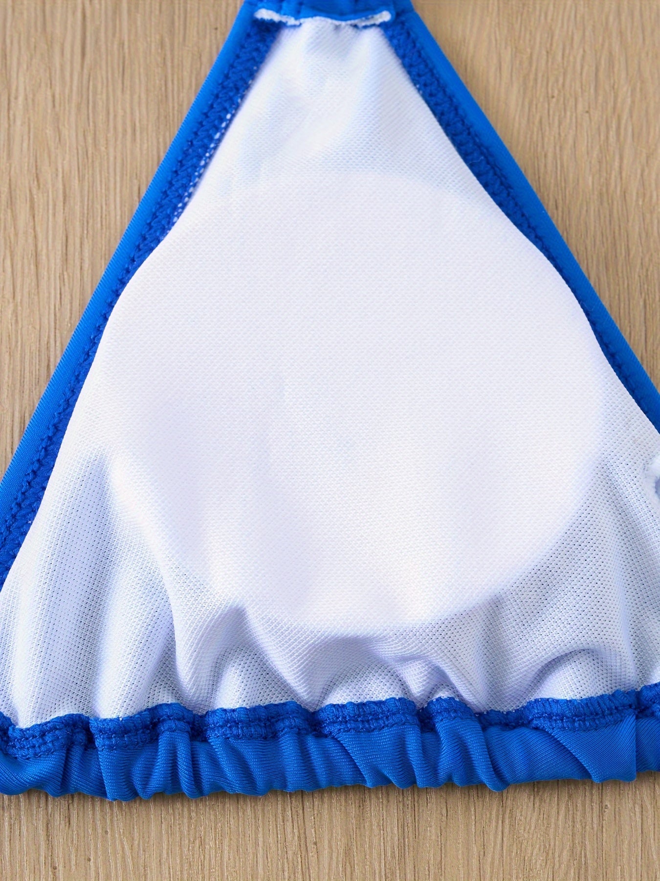 2-teiliges Bikini-Set mit Neckholder und Kettengliedern und Bindeband