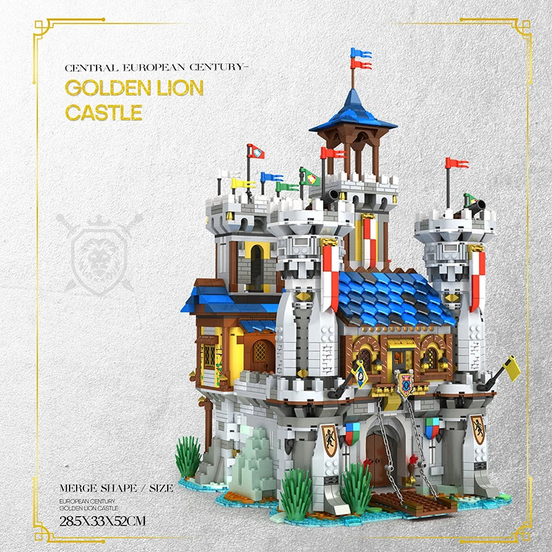 AMAZINGBLOKS 2722 Teile Mittelalterliche Burg Bausteine Moc