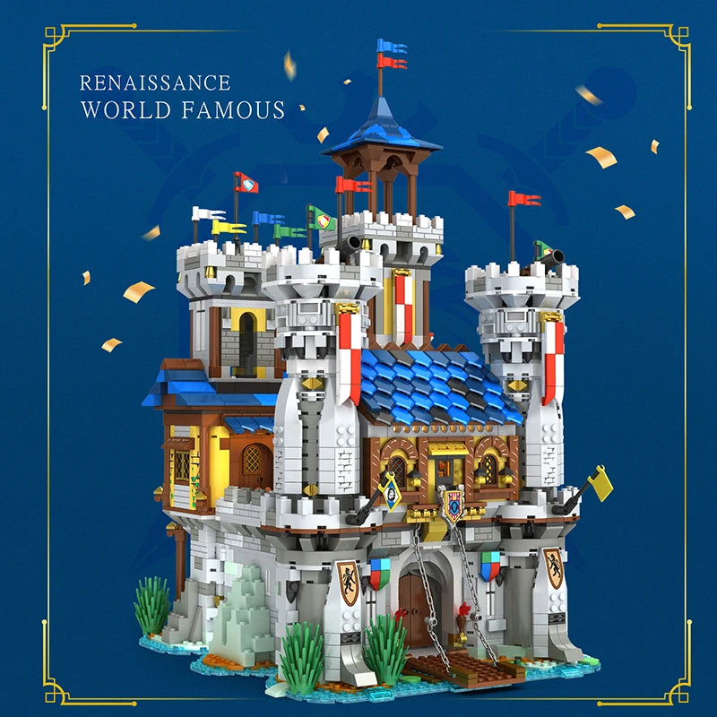 AMAZINGBLOKS 2722 Teile Mittelalterliche Burg Bausteine Moc