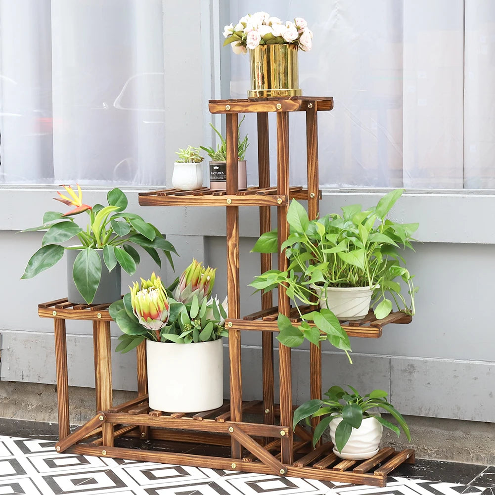Holzständer Regal für Pflanzen