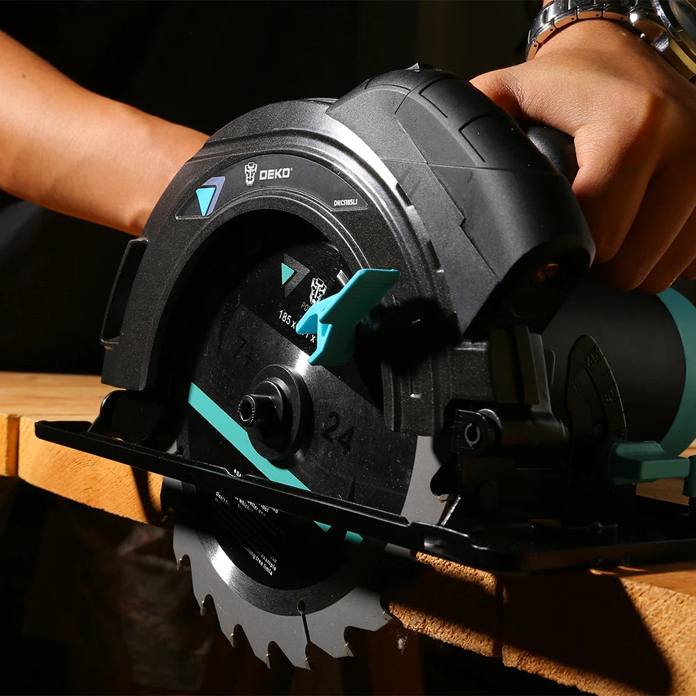 DEKO Elektrische Handkreissäge 185 mm mit Laser (185L1) und Hilfsgriff