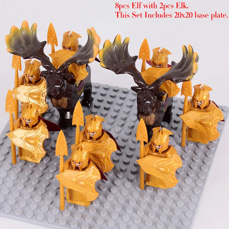 Brickpanda / Die Elfen, Soldat oder Orks Armee Figuren SETS Bausteine