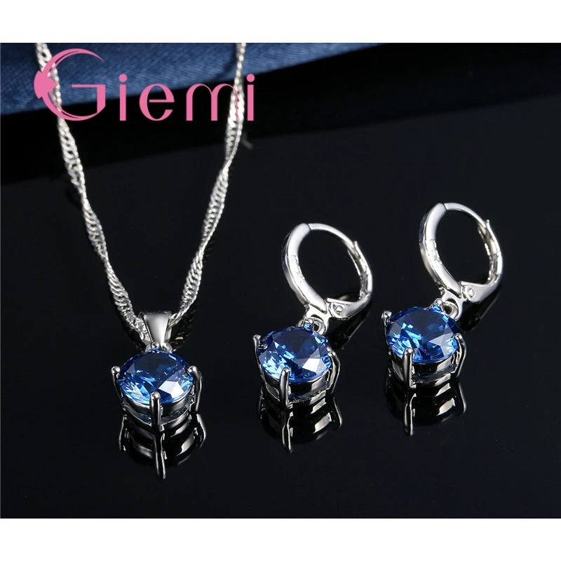 Modeschmuck Halskette mit Anhänger Farbe 925er-Sterlingsilber