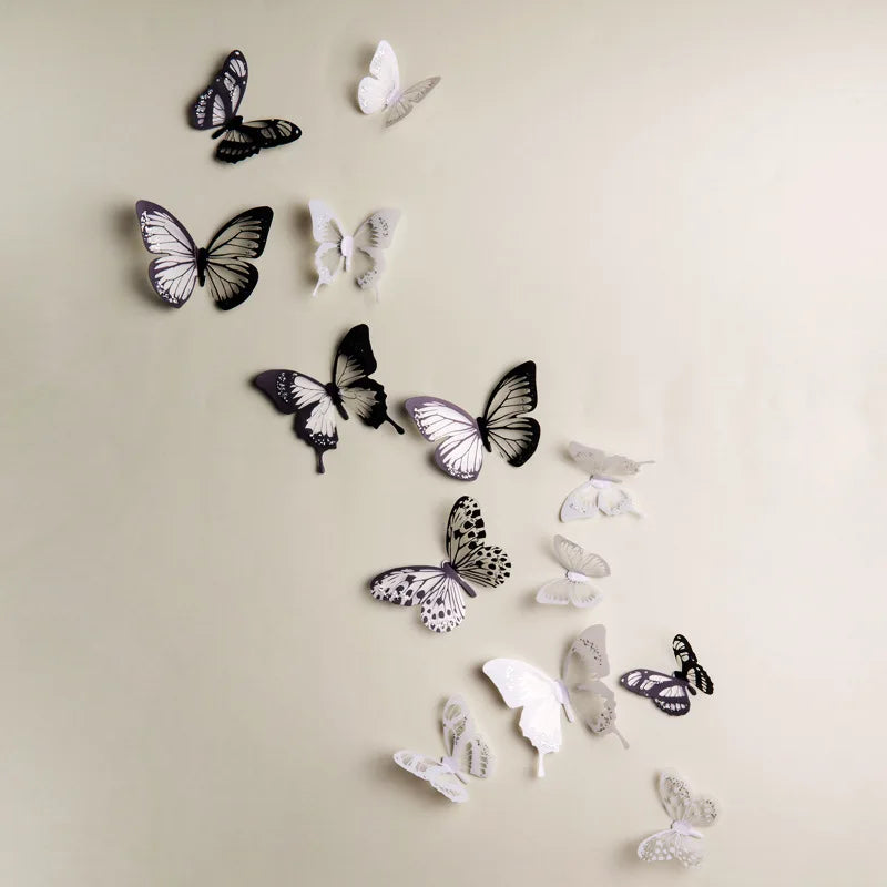 18 Teile/satz 3d Kristall Schmetterling Wandaufkleber