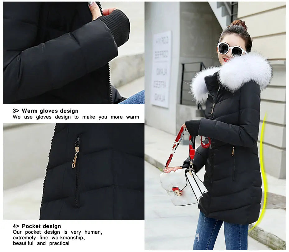 Damen Winterjacke Mantel Parka Jacke