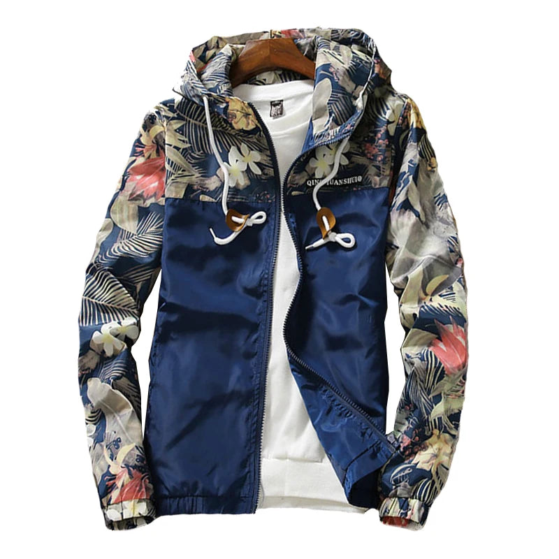 Woqn Damen Kapuzenjacke Blumen 2024