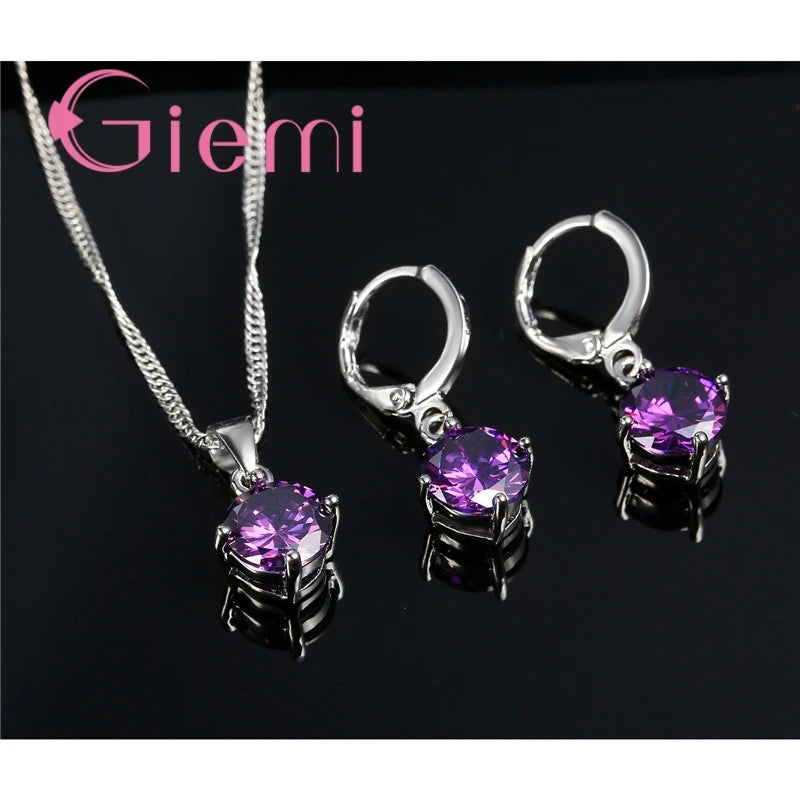 Modeschmuck Halskette mit Anhänger Farbe 925er-Sterlingsilber