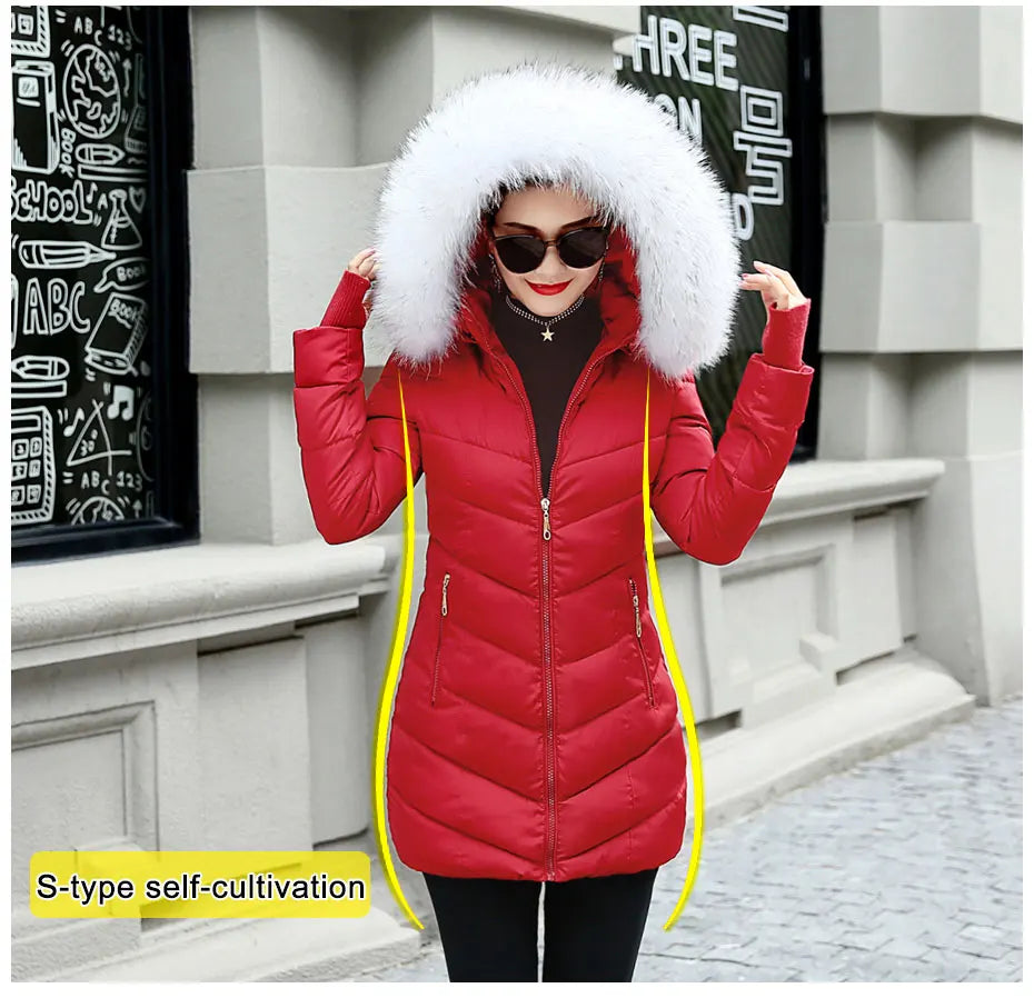 Damen Winterjacke Mantel Parka Jacke