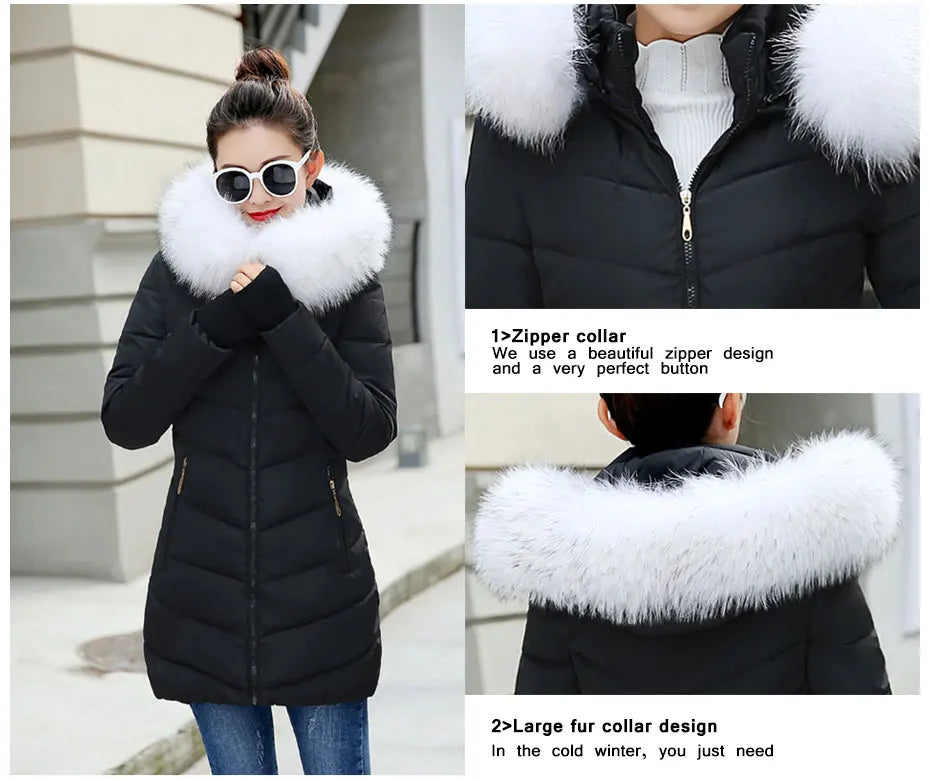 Damen Winterjacke Mantel Parka Jacke