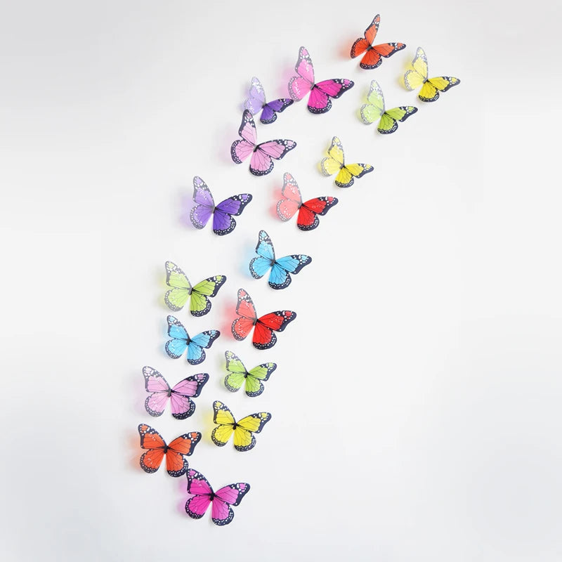 18 Teile/satz 3d Kristall Schmetterling Wandaufkleber