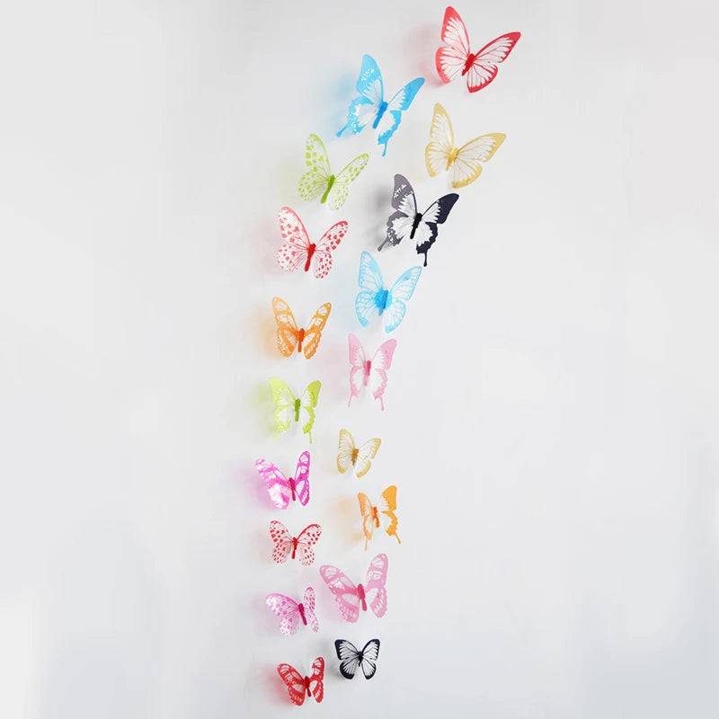 18 Teile/satz 3d Kristall Schmetterling Wandaufkleber