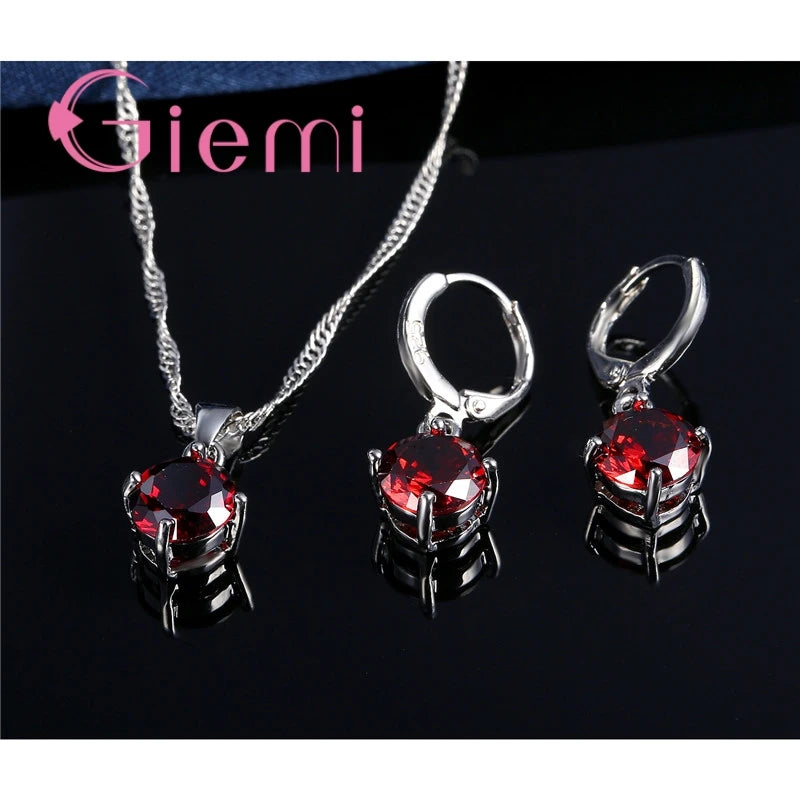 Modeschmuck Halskette mit Anhänger Farbe 925er-Sterlingsilber