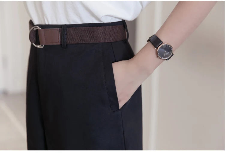Jielur Shorts mit Gürtel kurze Hose