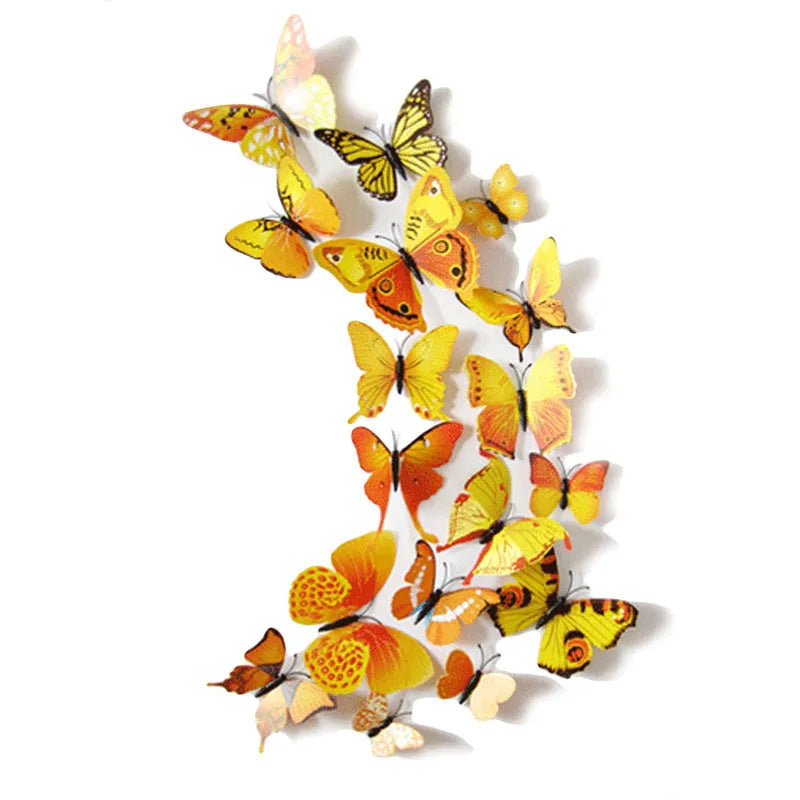12 Wandaufkleber Schmetterling (DEKO)