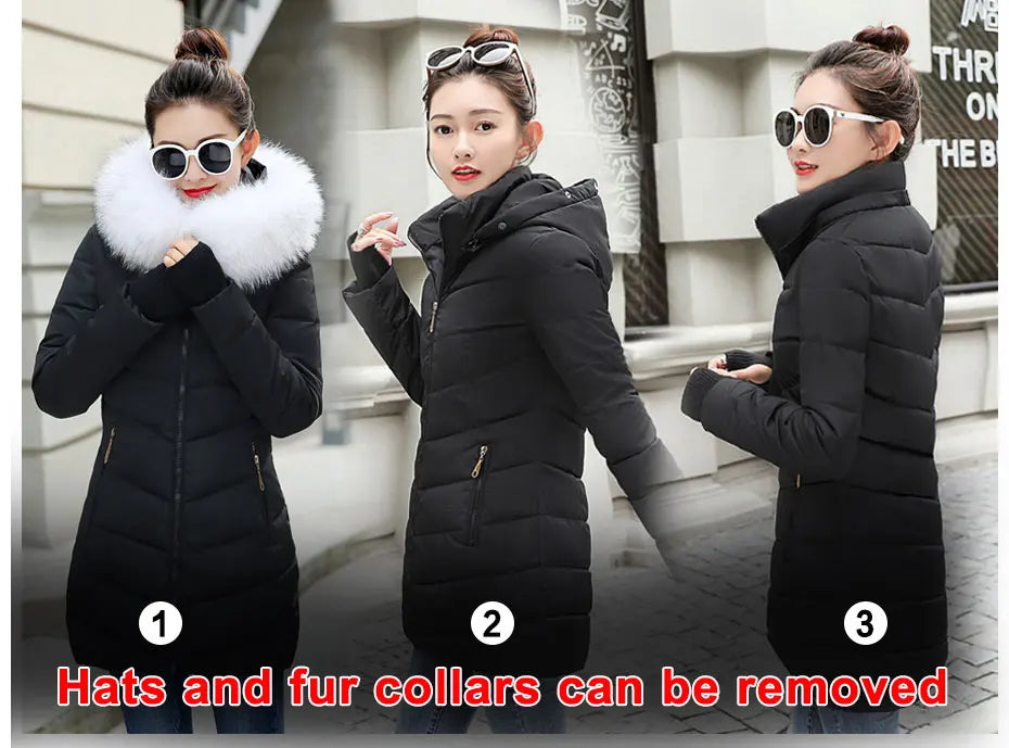 Damen Winterjacke Mantel Parka Jacke