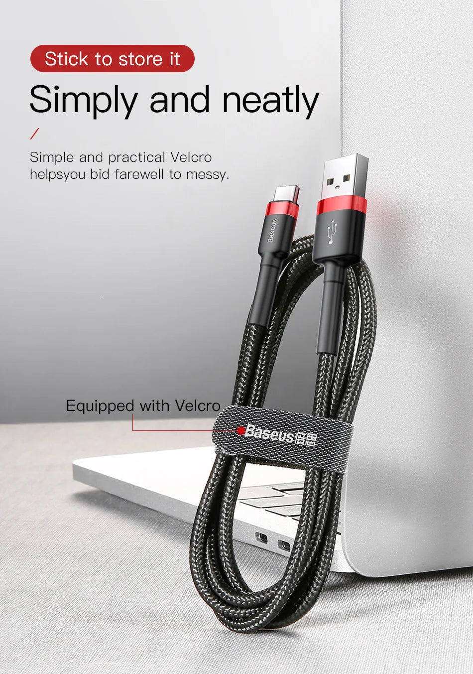 Baseus Typ-C-Kabel Quick Charge 3.0 USB-C-Schnellladung