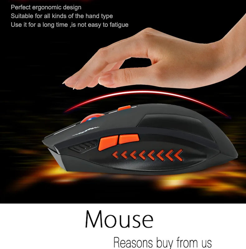 KuWFi 2400DPI Gaming Drahtlose Maus