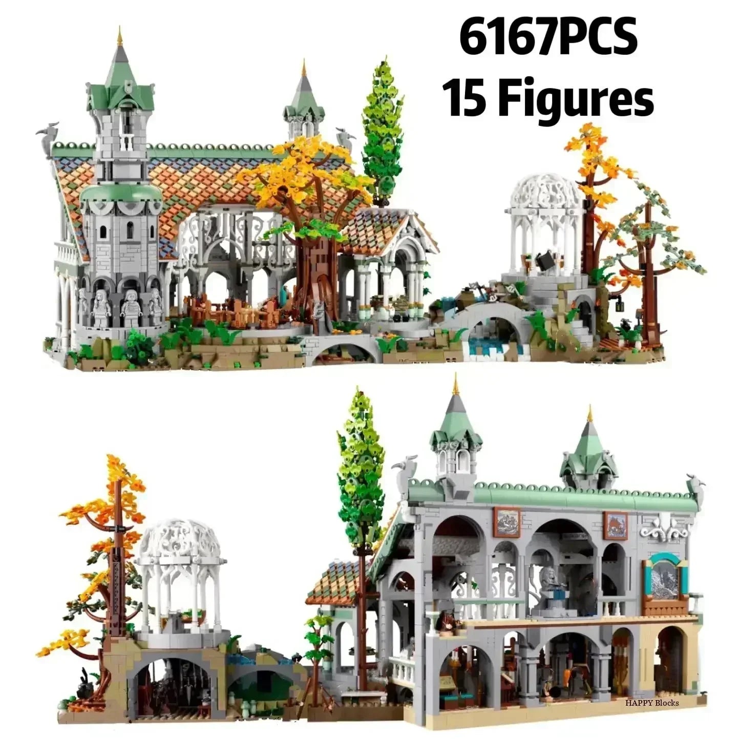 Brickpanda Rivendell Castle Modellbausteine 6167 Teile