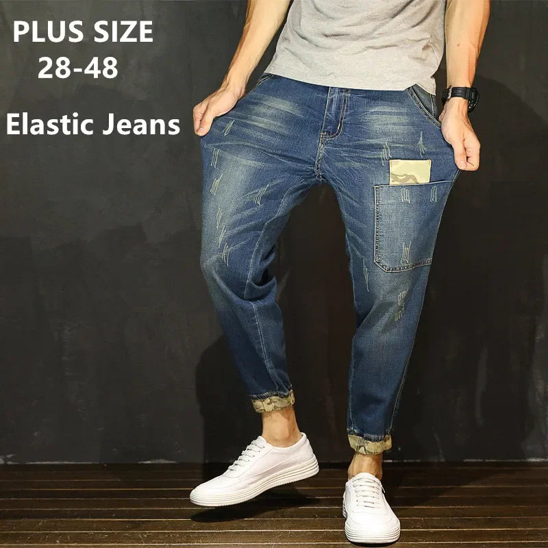 Jeans Men Denim Blue Jean Distressed Hip Hop Style