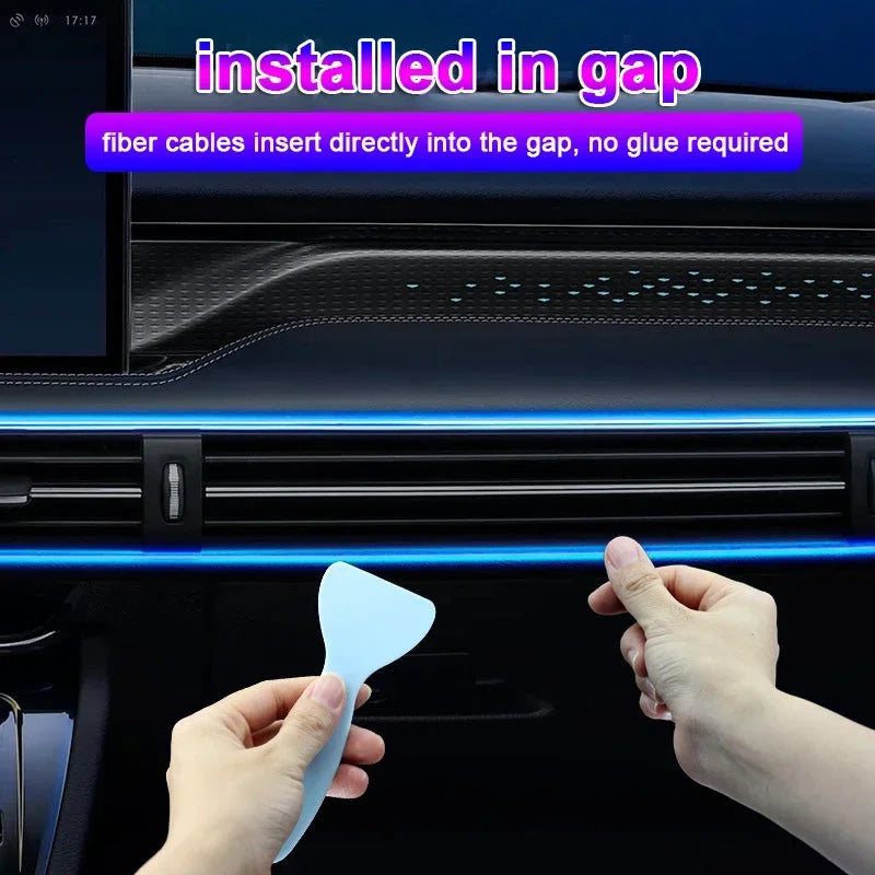 1/2//5m RGB Auto Innenraum LED Lichtstreifen USB Glasfaser