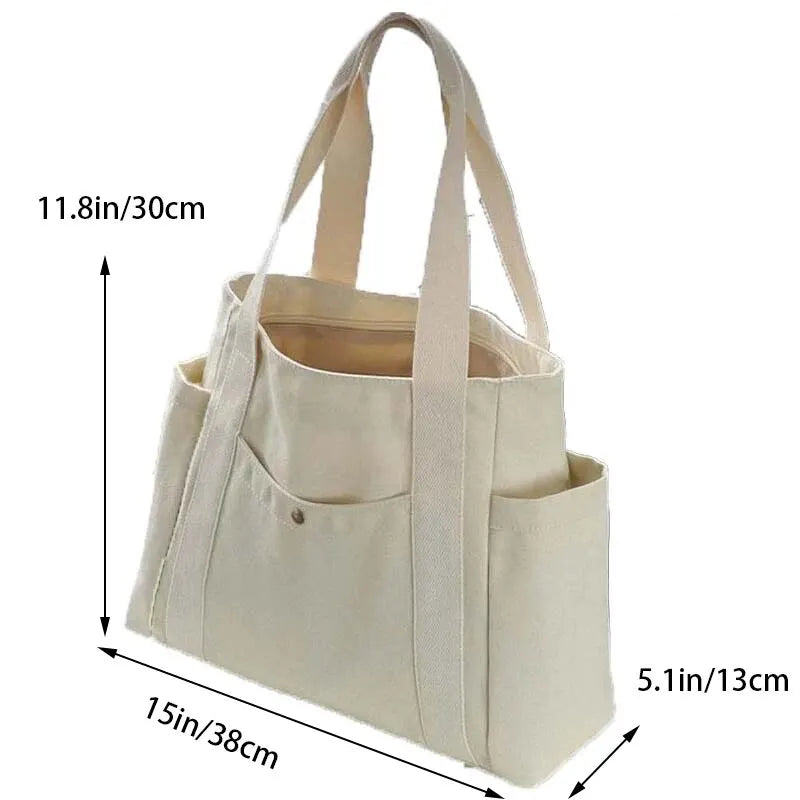 Damen Handtasche große Kapazität mehrere Außentaschen Reißverschluss
