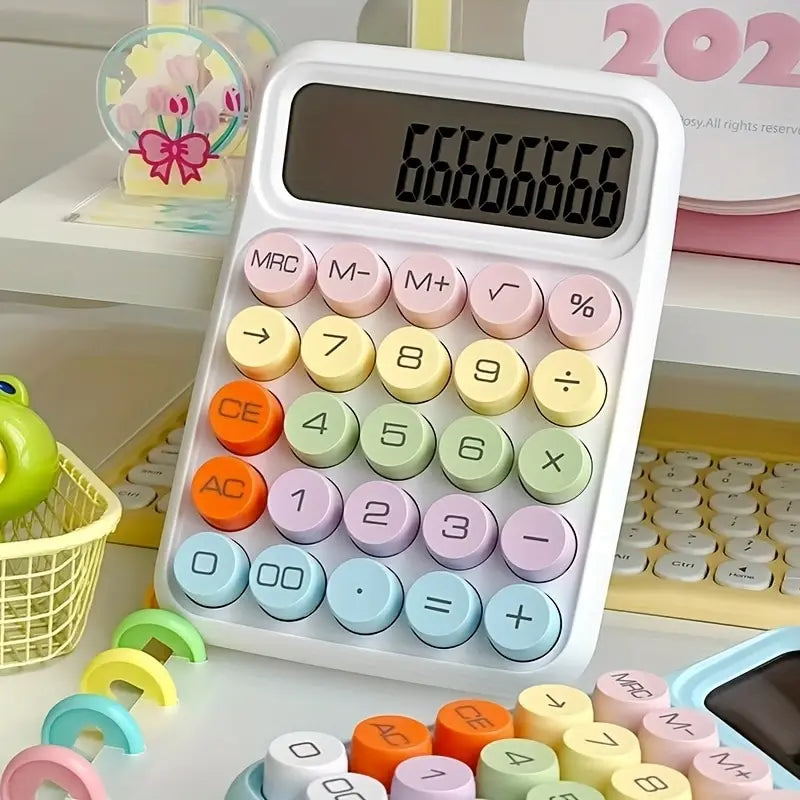 Taschenrechner Bunt und große runde Tasten