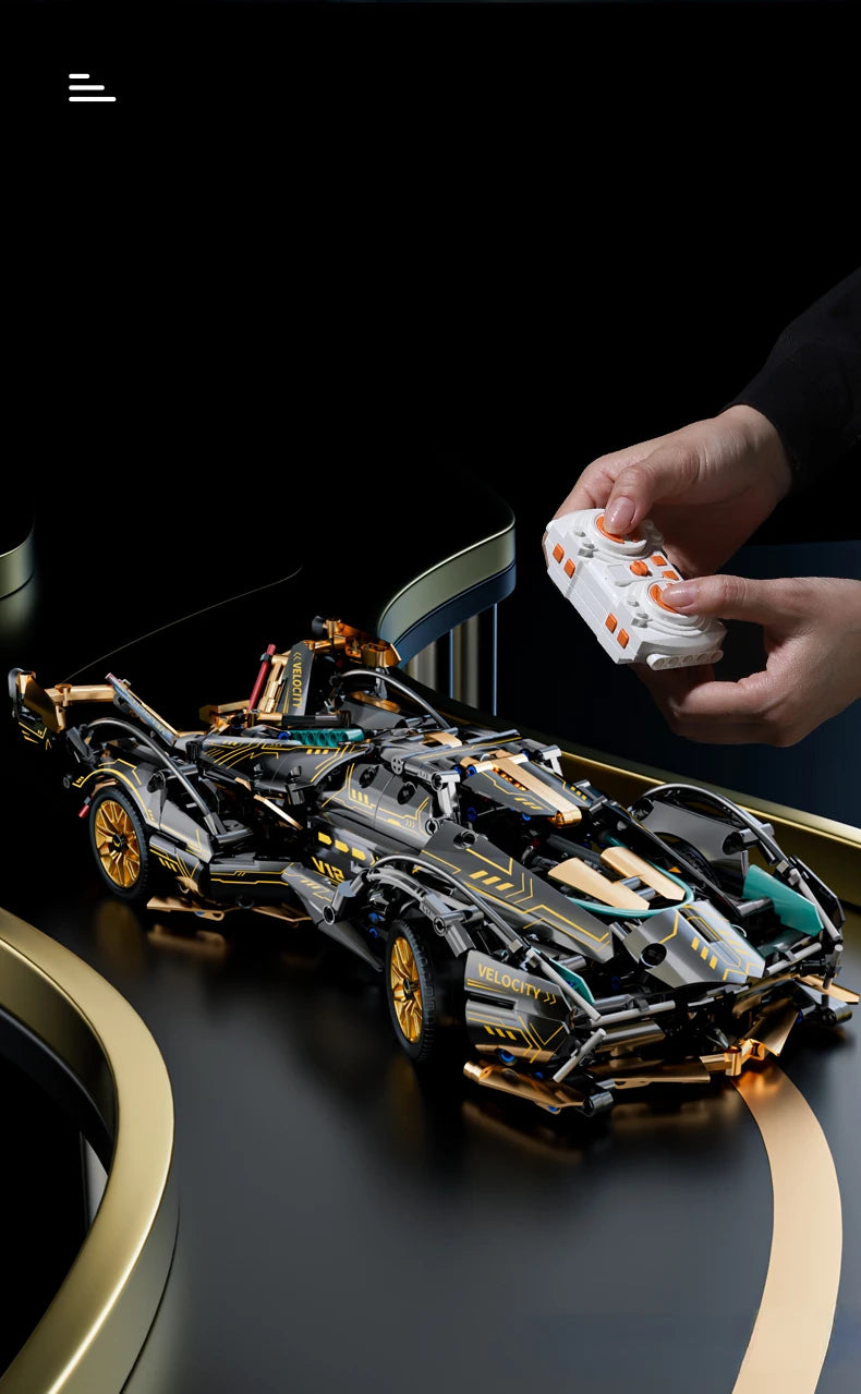 Schwarzer v12 Roadster rc tech racer 1: 14 (Bausteine Set)