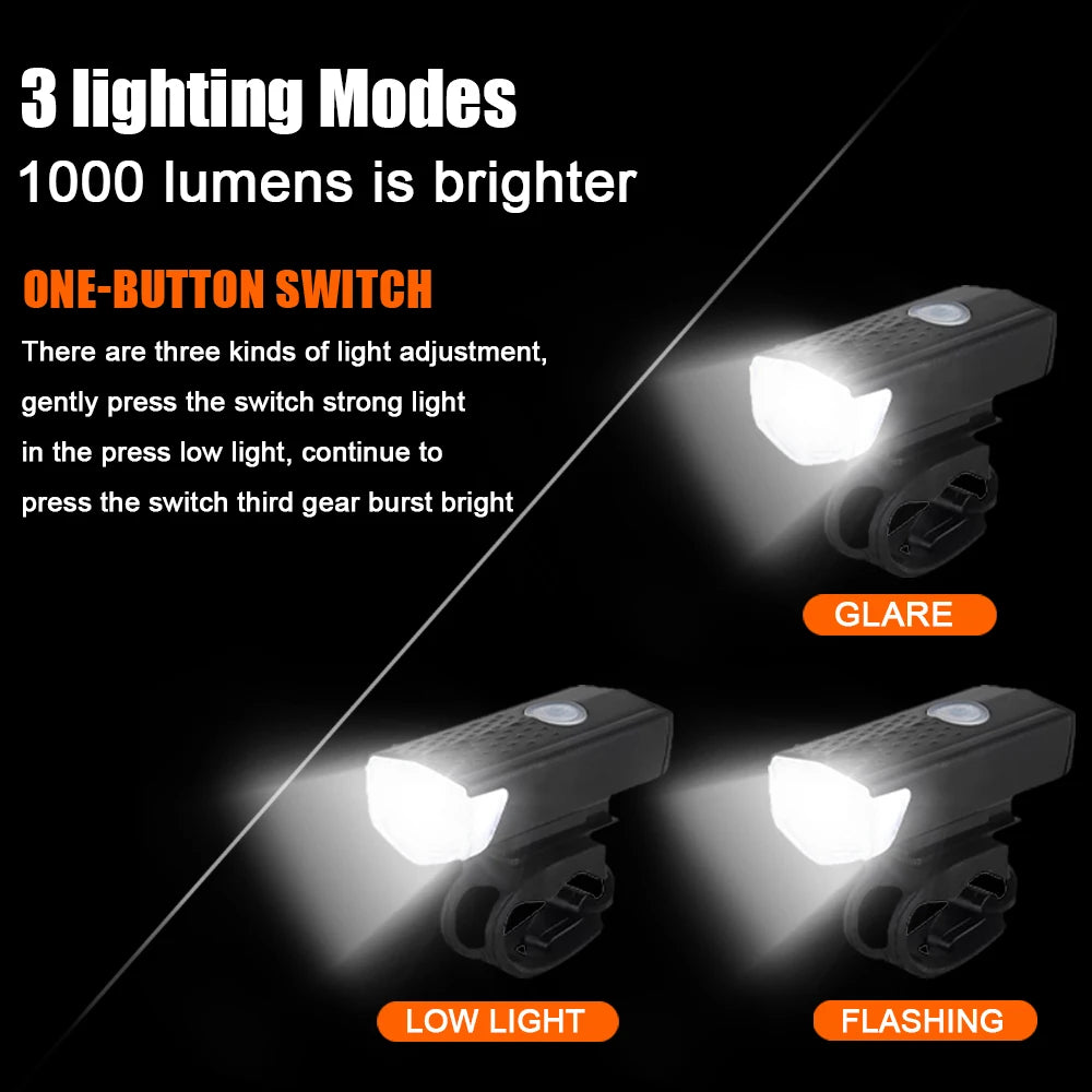Fahrrad Beleuchtungs- Licht- Set USB Aufladbar