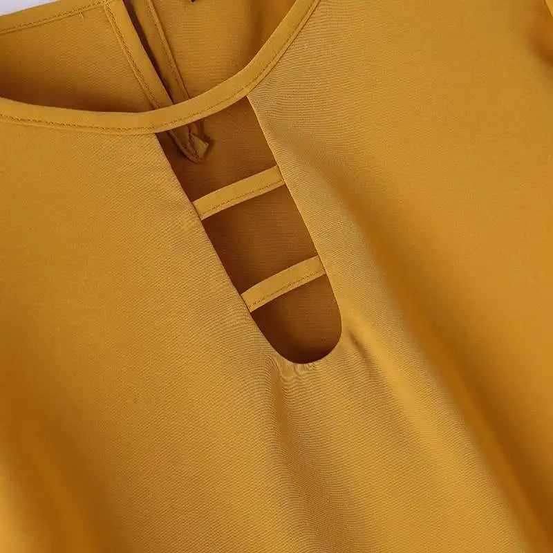 Zanzea elegante Bluse Top Sommer Mode Kurzarm