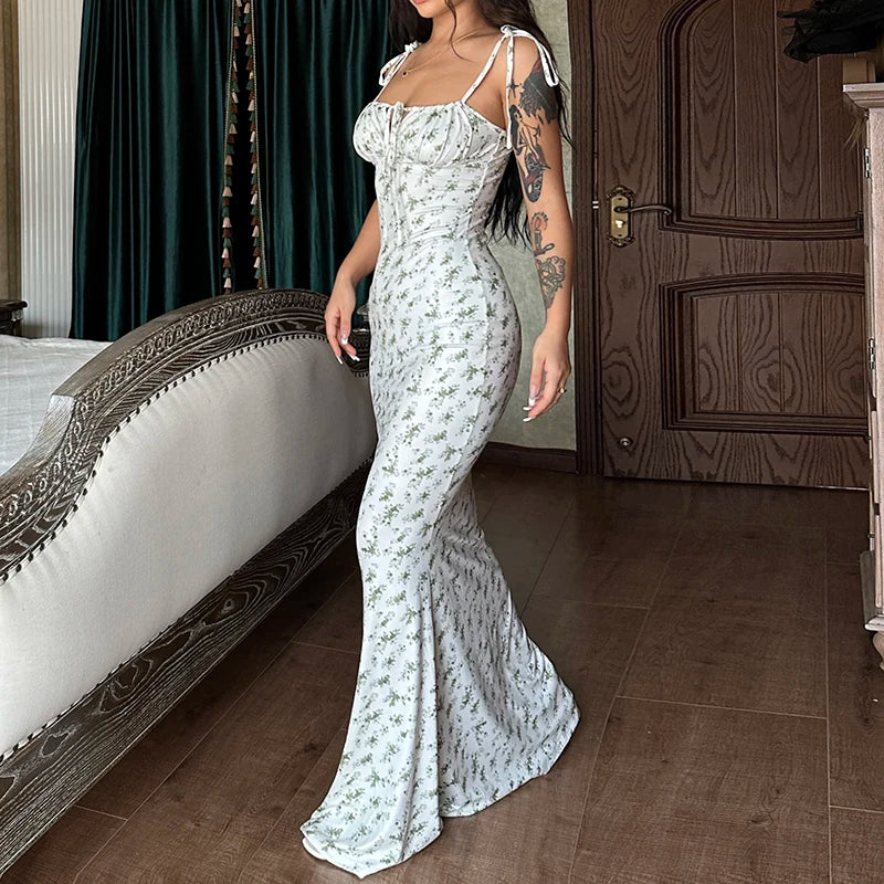 Hugcitar Blumendruck Kleid lang 2022