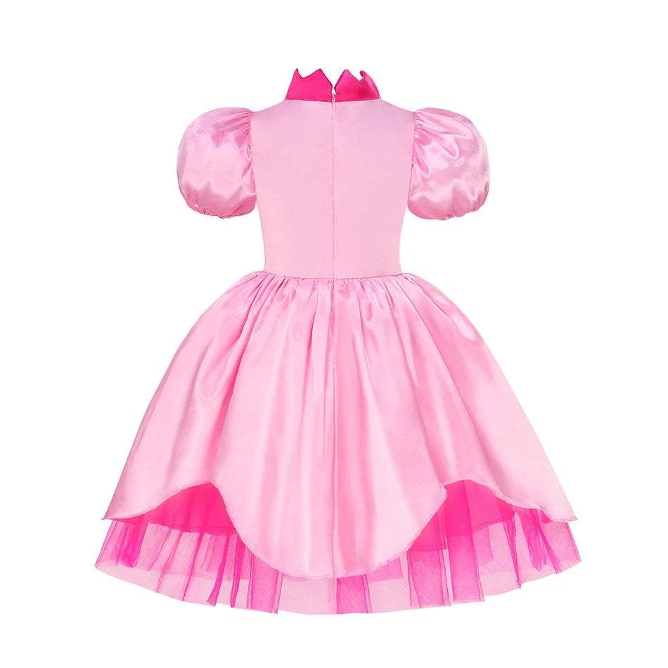 Mädchen Prinzessin Kleid Pfirsich Süß Karneval Bühne Kostüm